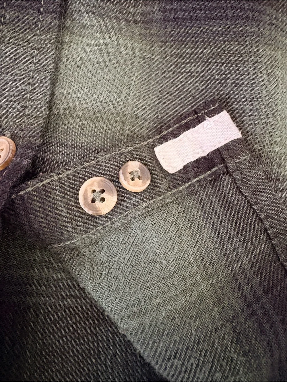 American Eagle Soft & Sexy Plaid Button Down Shirt Sz S Forest Green Black EUC - Picture 9 of 12